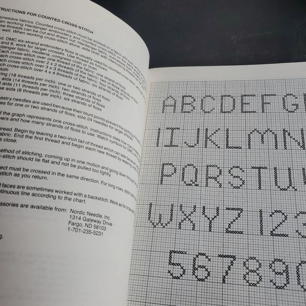 Lot Of 5 Mixed Hardanger Embroidery  patterns Design Instruction Sweetheart Tree